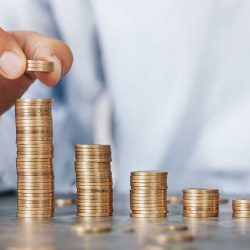 Businessman counting money